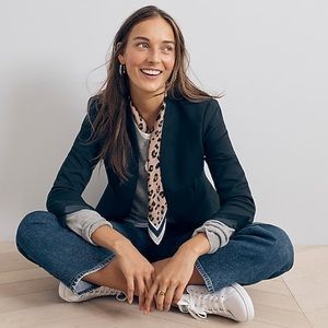Going-out blazer in stretch twill